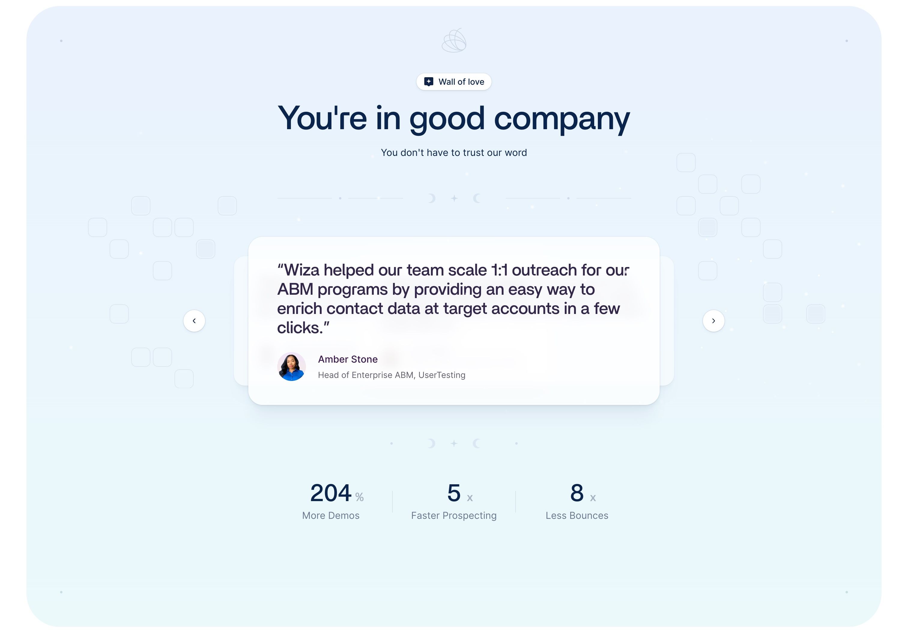 Wiza — Testimonials