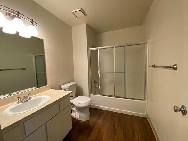 Updated bathrooms with shower doors