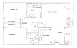 Floor Plan - 2 Bedroom - 2 Bath