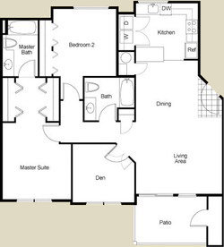 Floor Plan - 2 Bedroom - 2 Bath