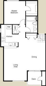 Floor Plan - 1 Bedroom - 1 Bath