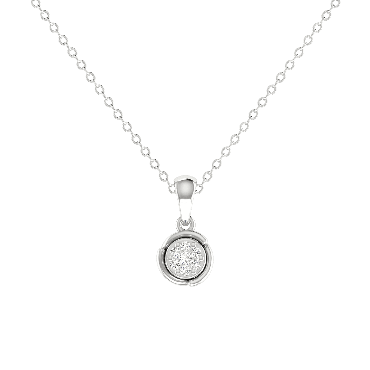 Classic Cluster Diamond Pendant 1