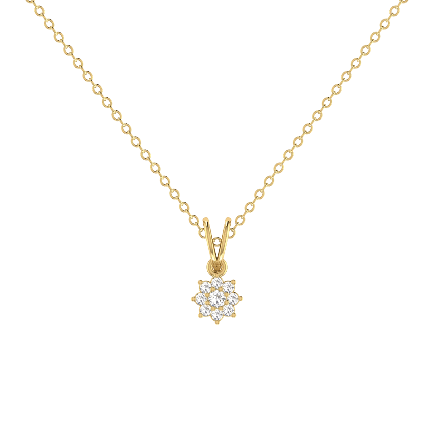 Floral Cluster Diamond Pendant 1