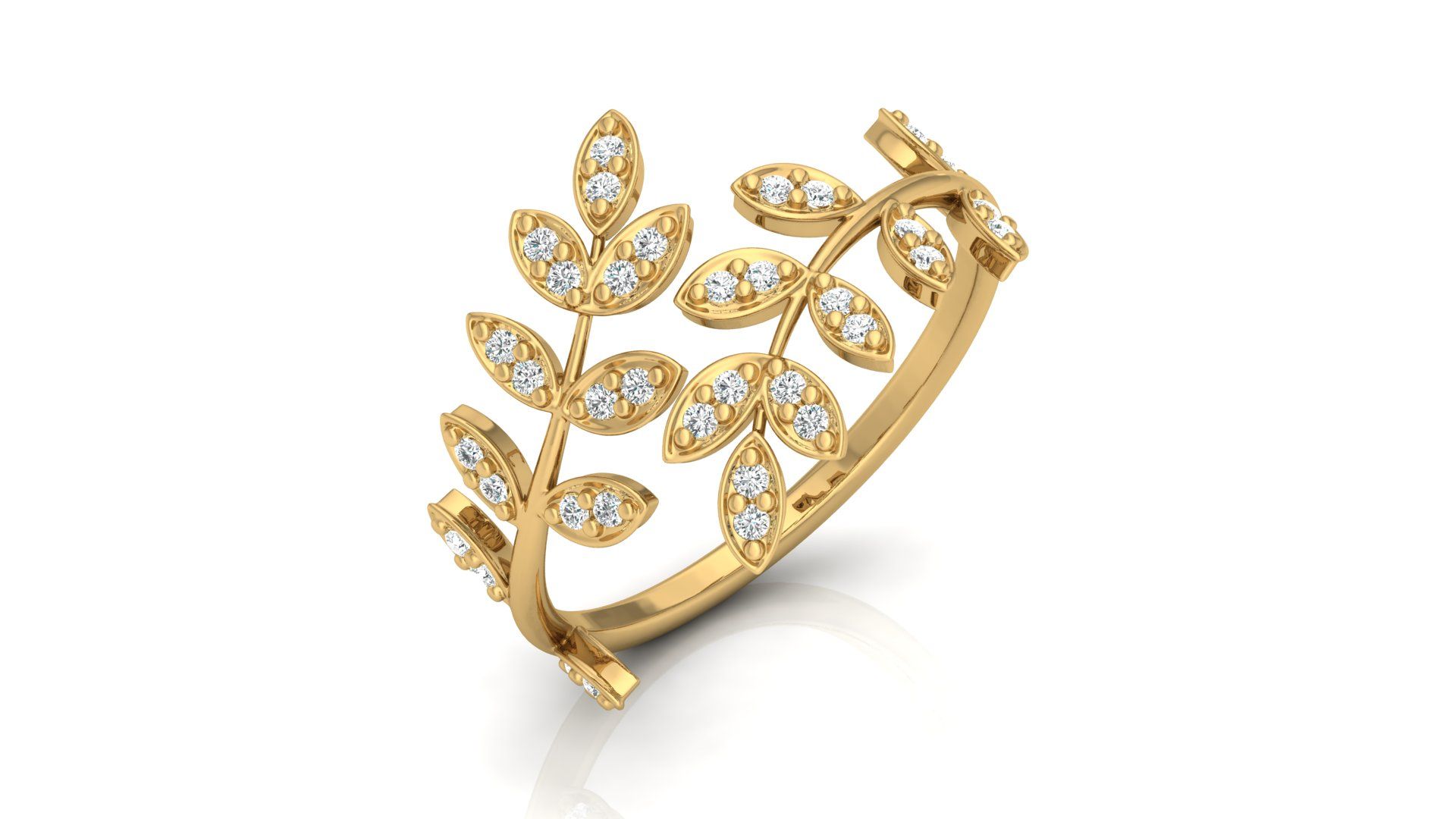 Leafy Vine Diamond Ring 1