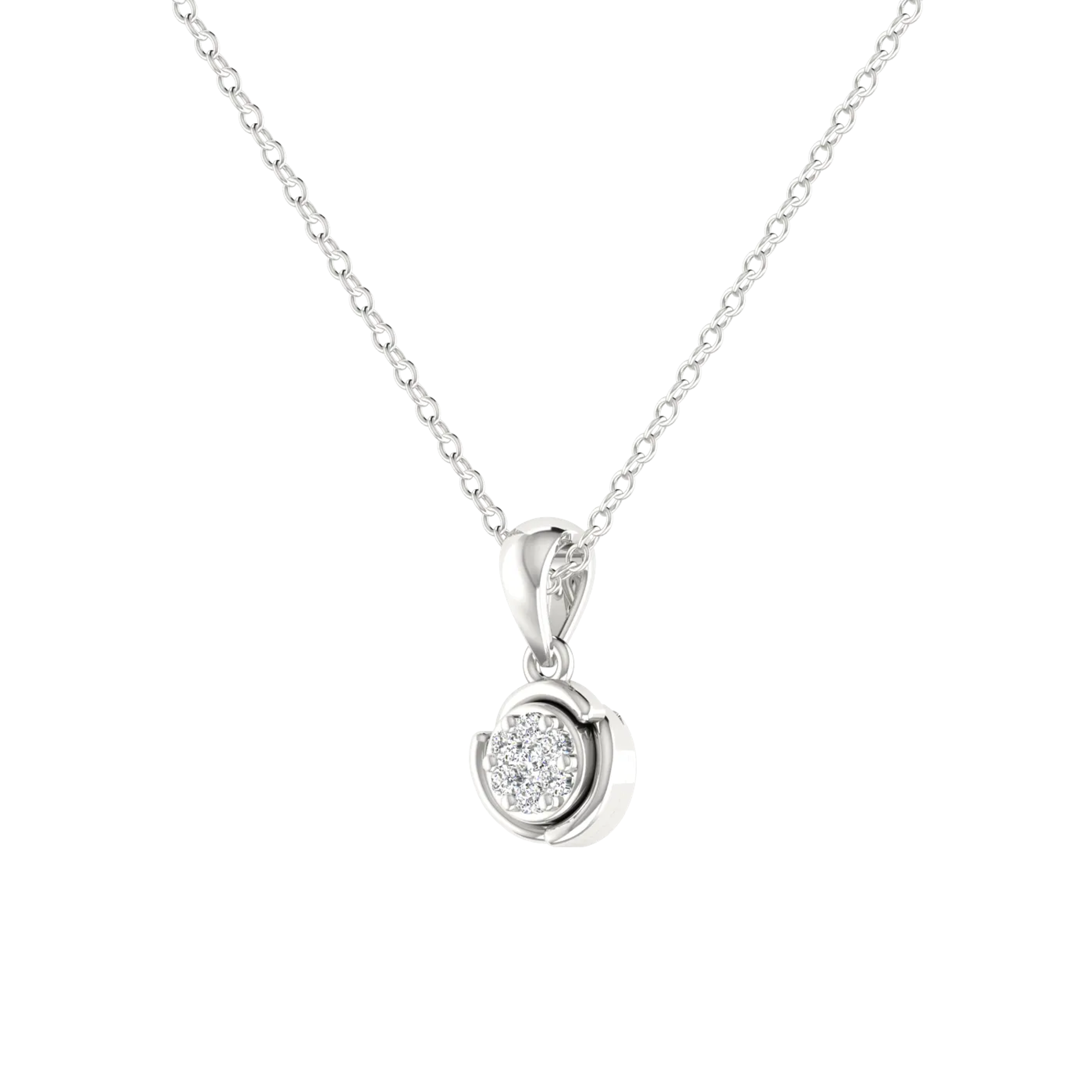 Carousel Classic Cluster Diamond Pendant 2