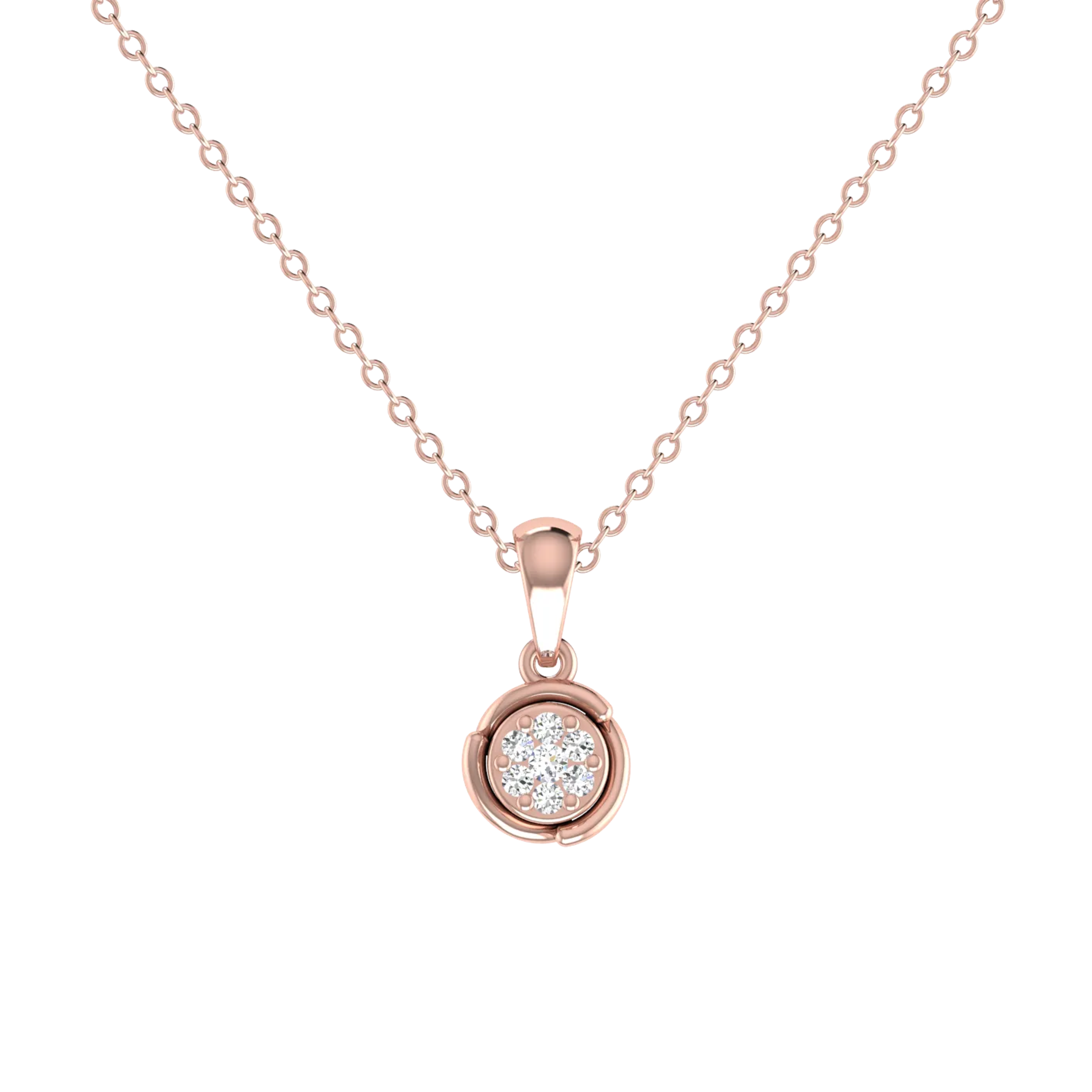 Carousel Classic Cluster Diamond Pendant 4