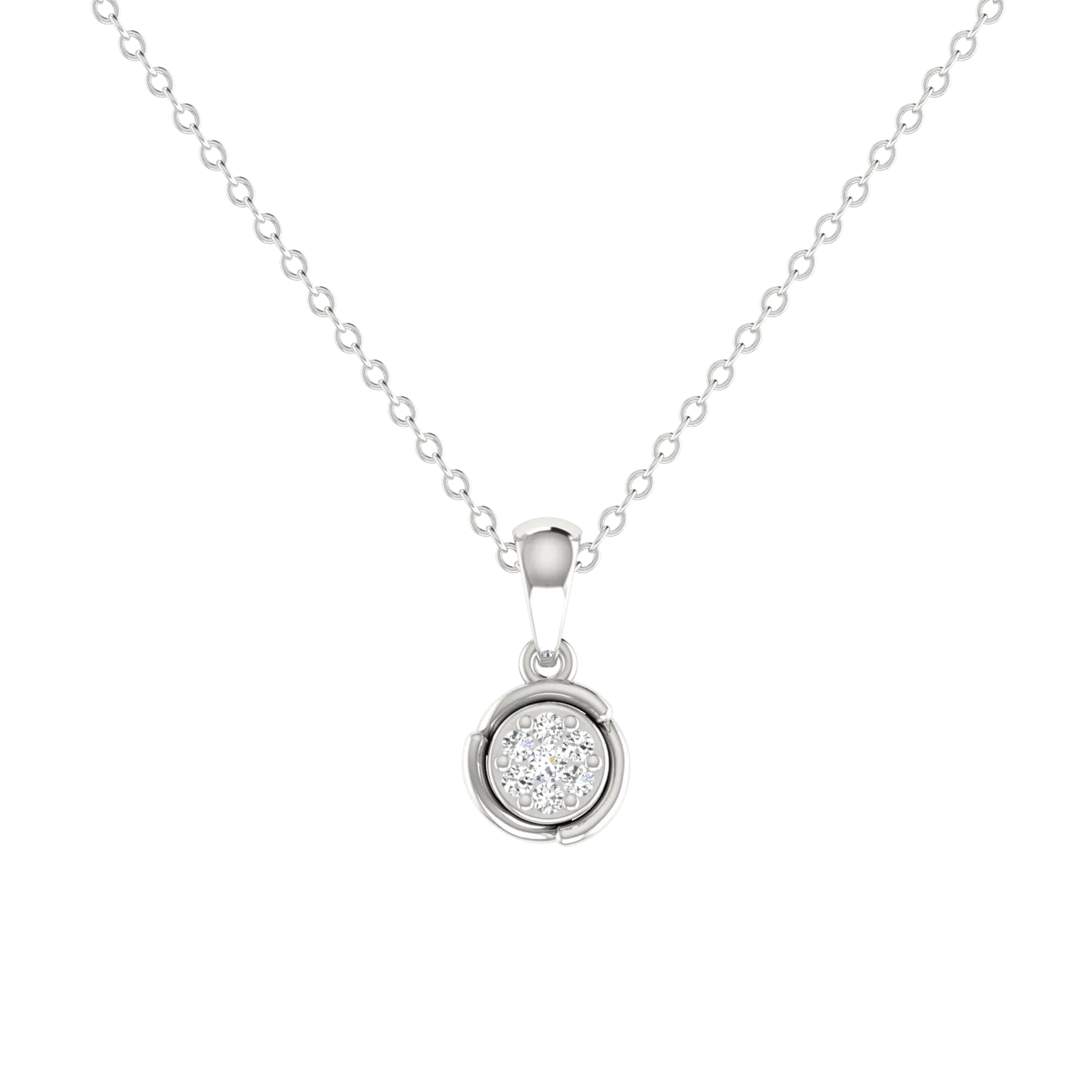 Carousel Classic Cluster Diamond Pendant 1