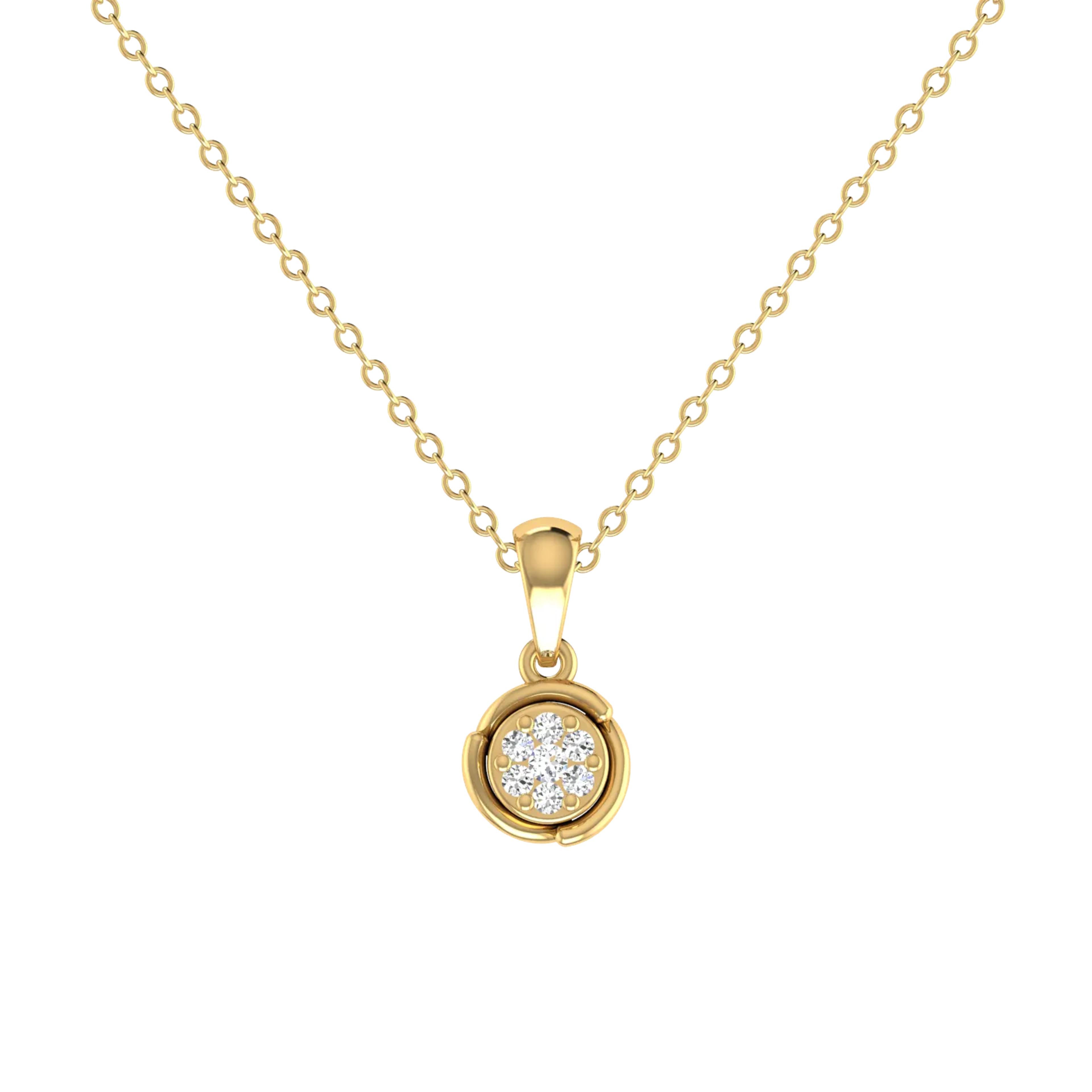 Carousel Classic Cluster Diamond Pendant 3