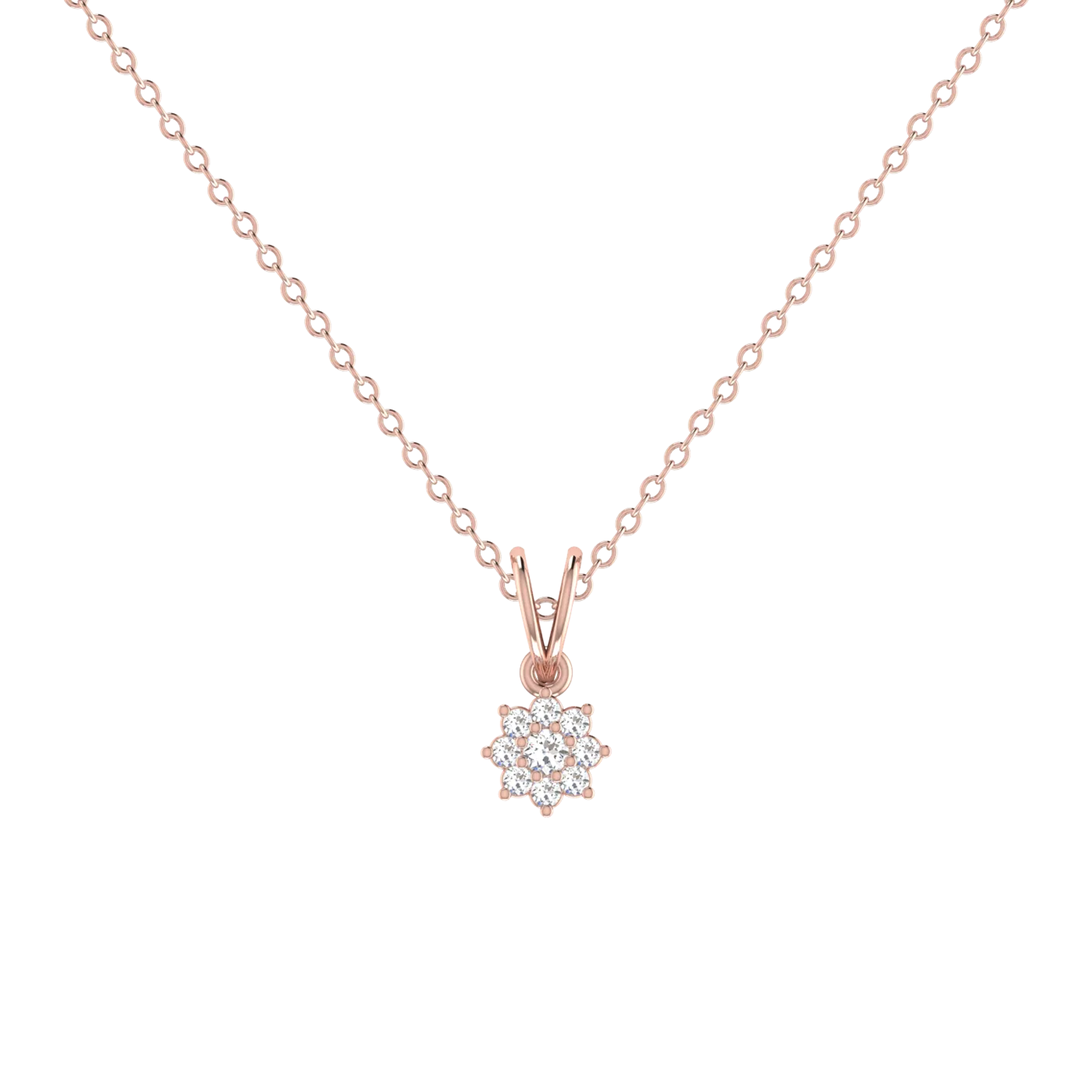 Carousel Floral Cluster Diamond Pendant 3