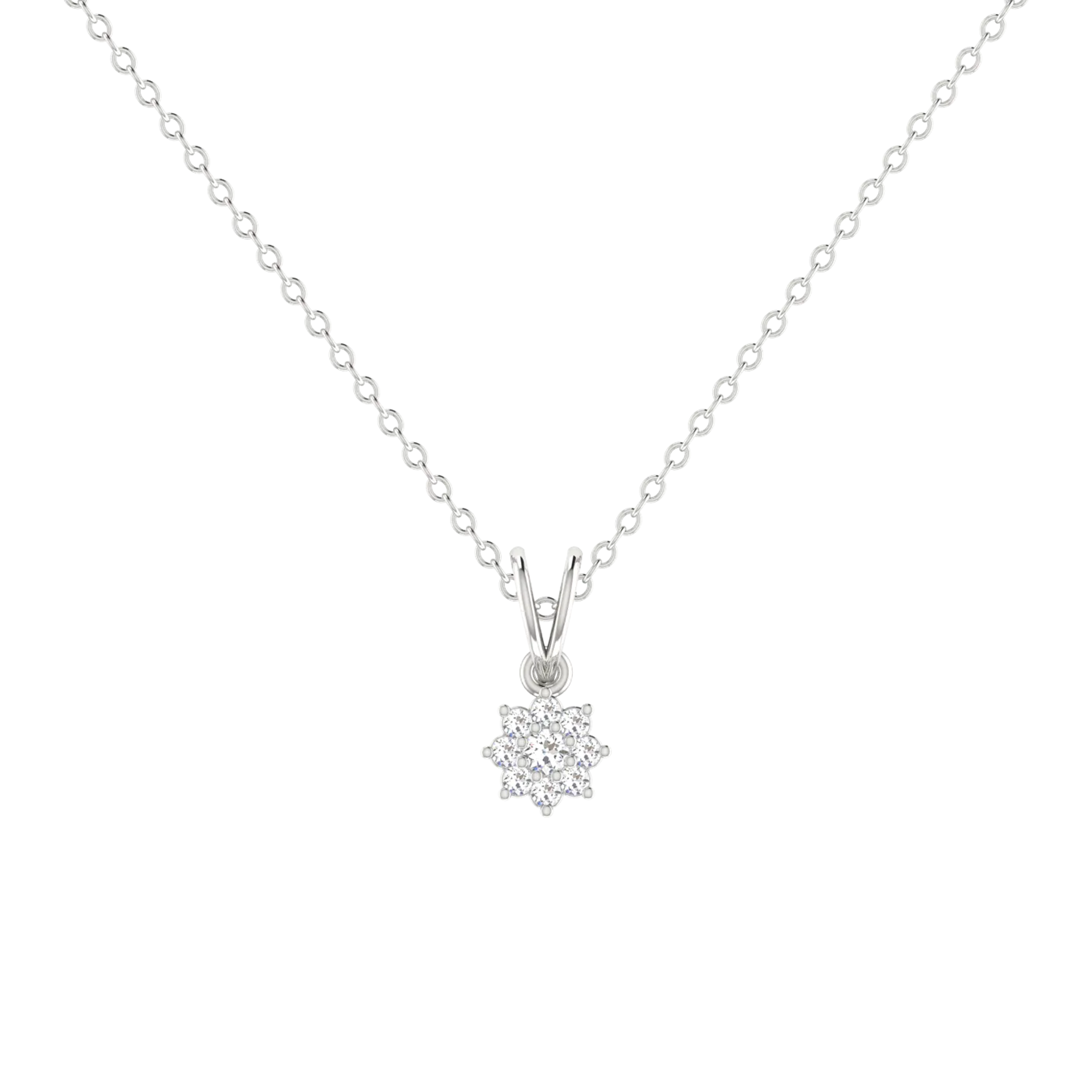 Carousel Floral Cluster Diamond Pendant 4