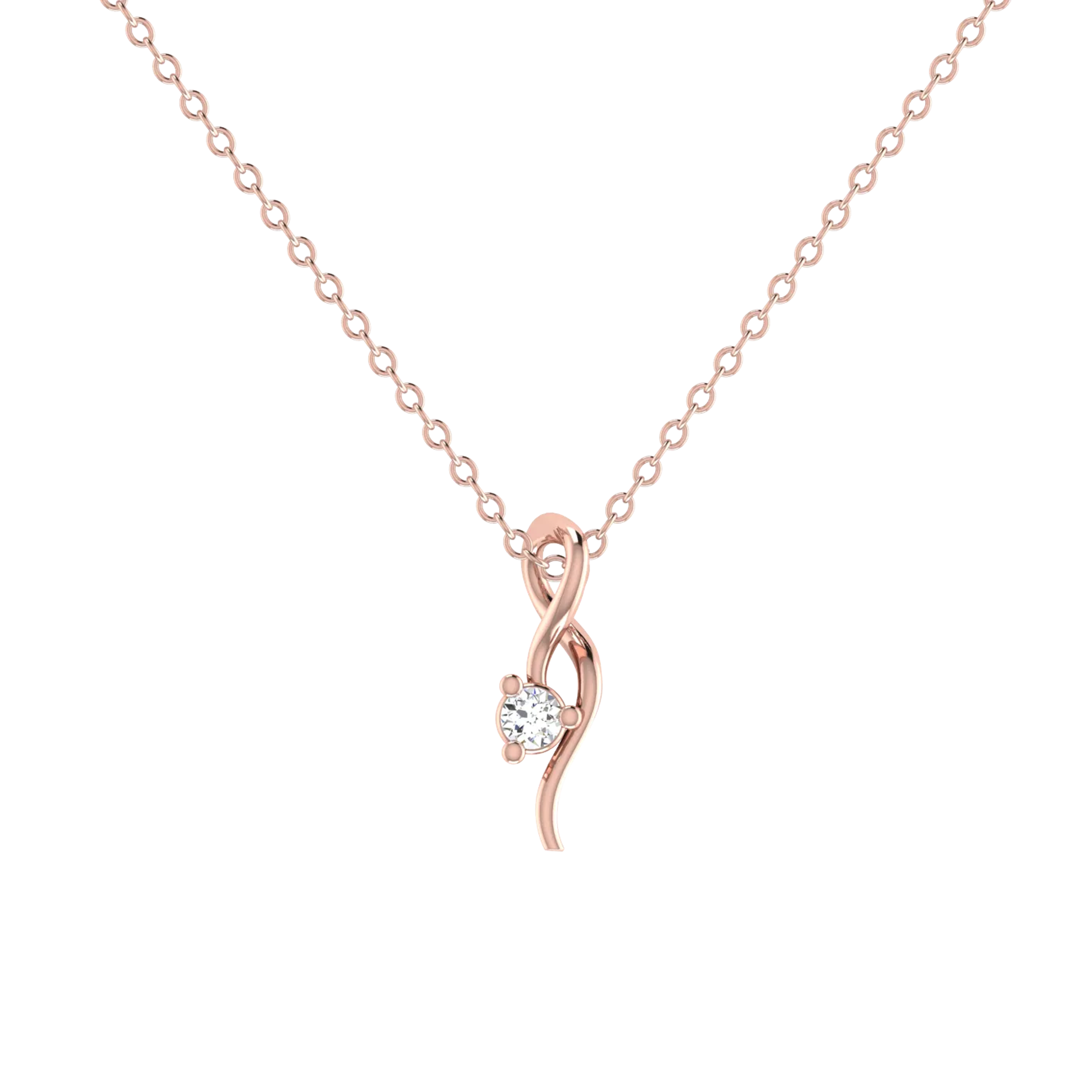 Carousel Graceful Curl Solitaire Pendant 4