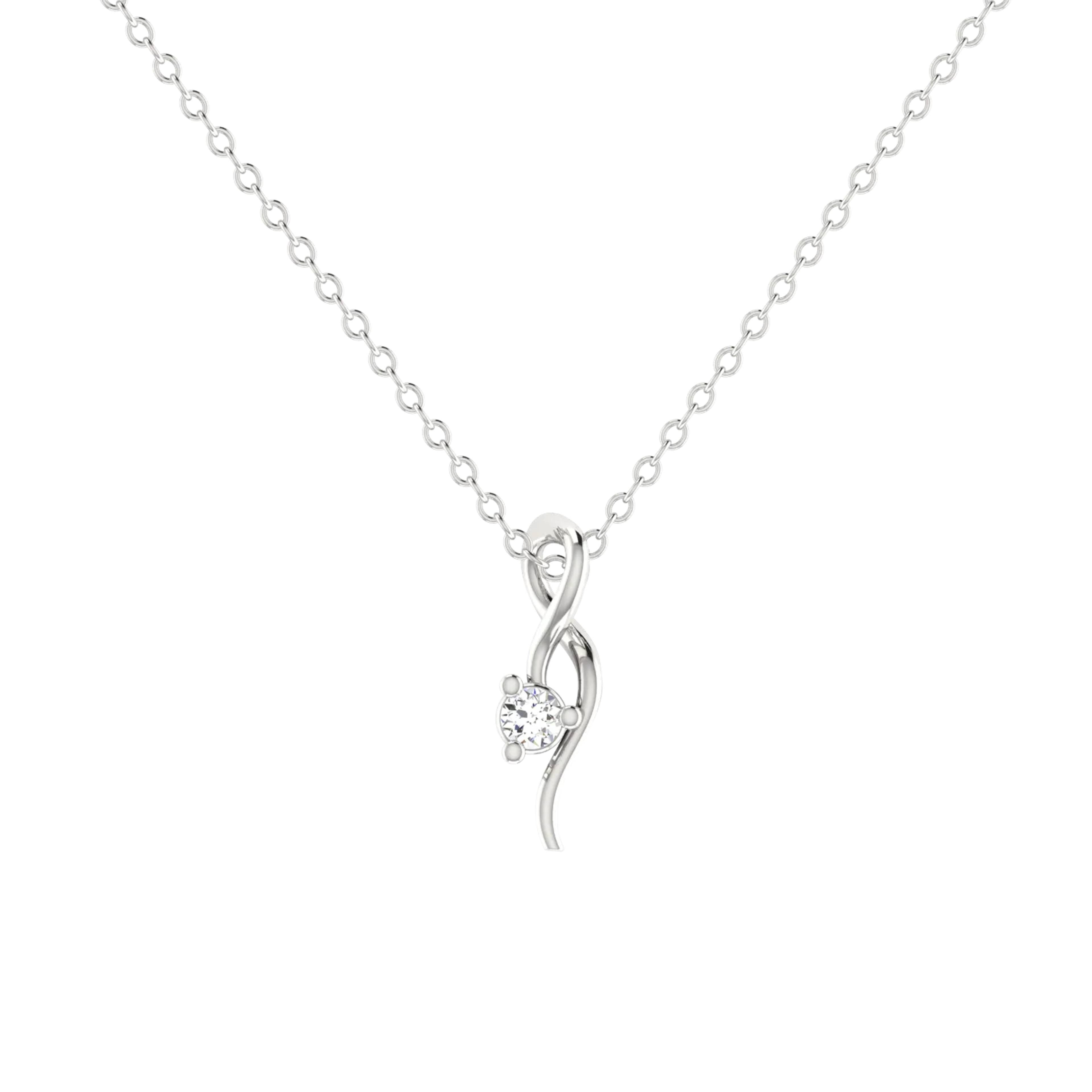 Carousel Graceful Curl Solitaire Pendant 3