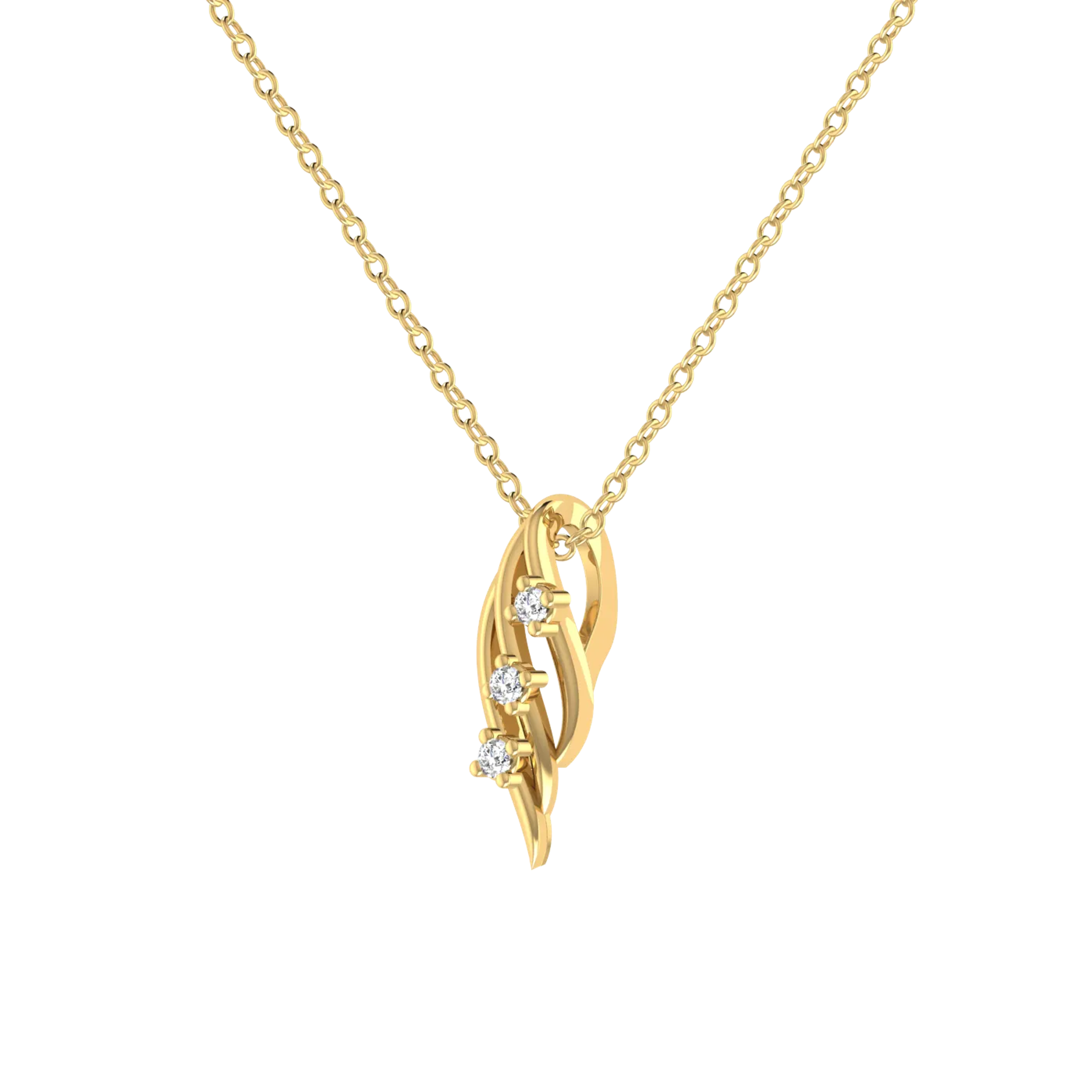 Carousel Tri-Flame Sparkle Pendant 2