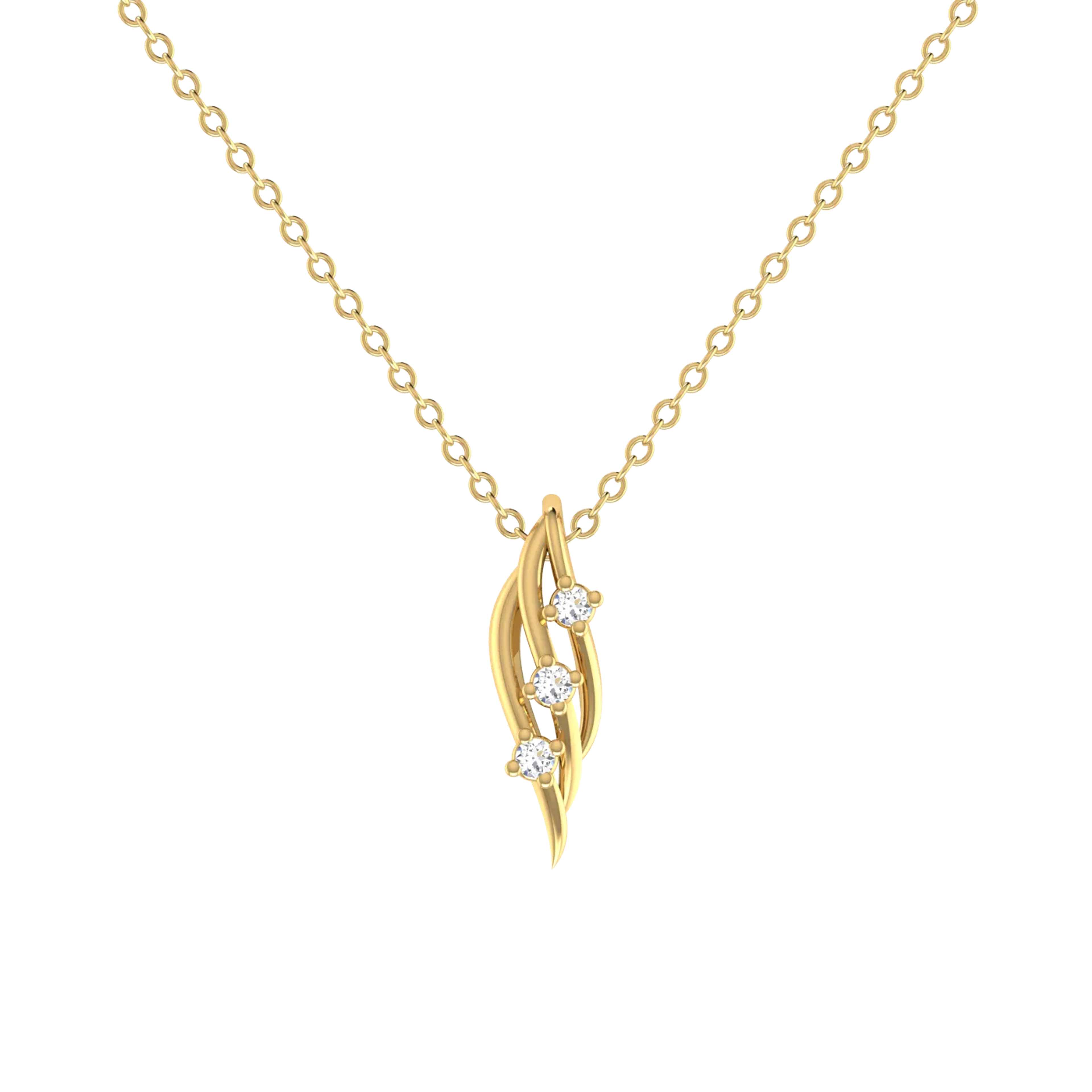Carousel Tri-Flame Sparkle Pendant 1