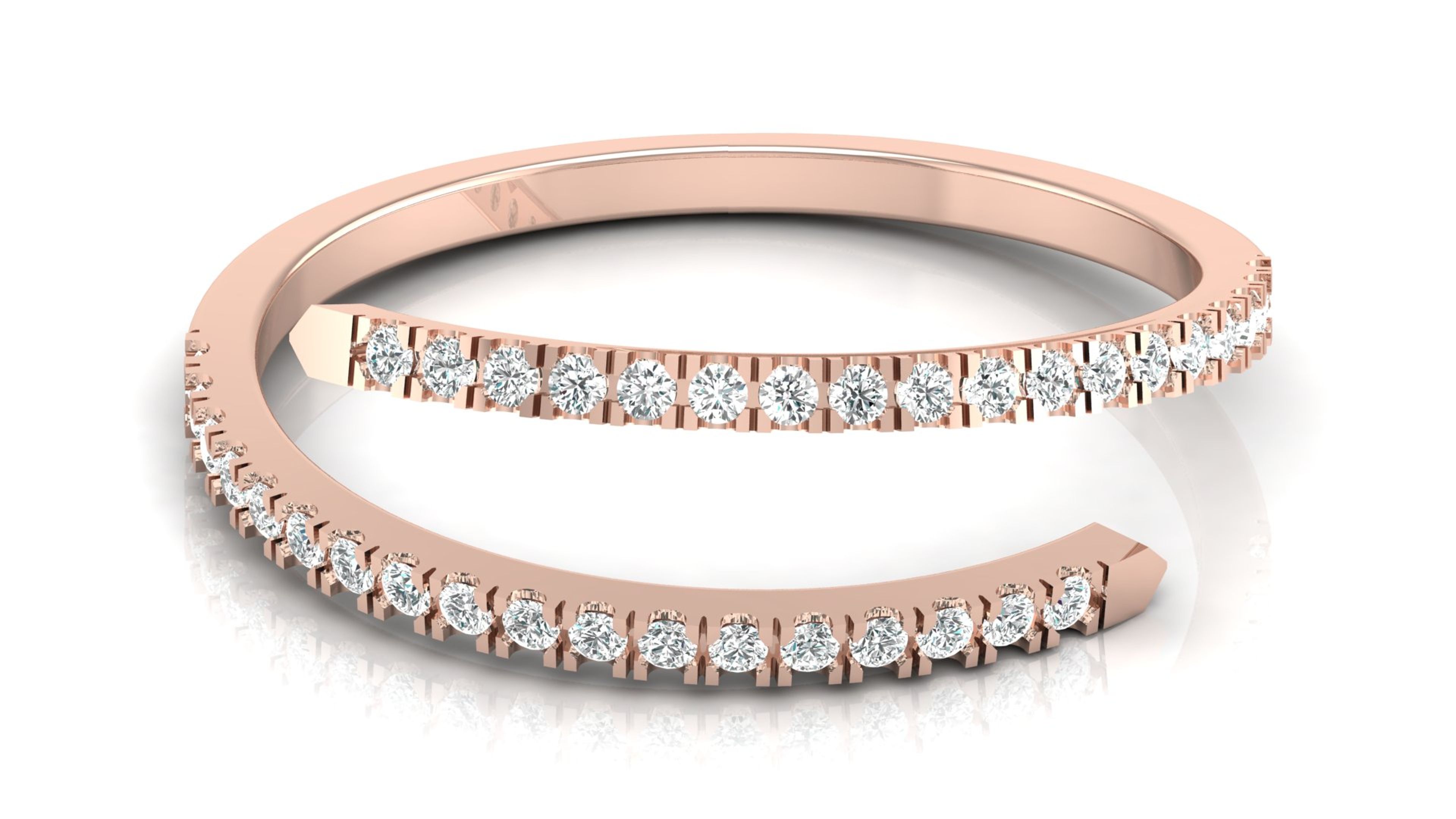 Carousel Spiral Stardust Diamond Ring 4