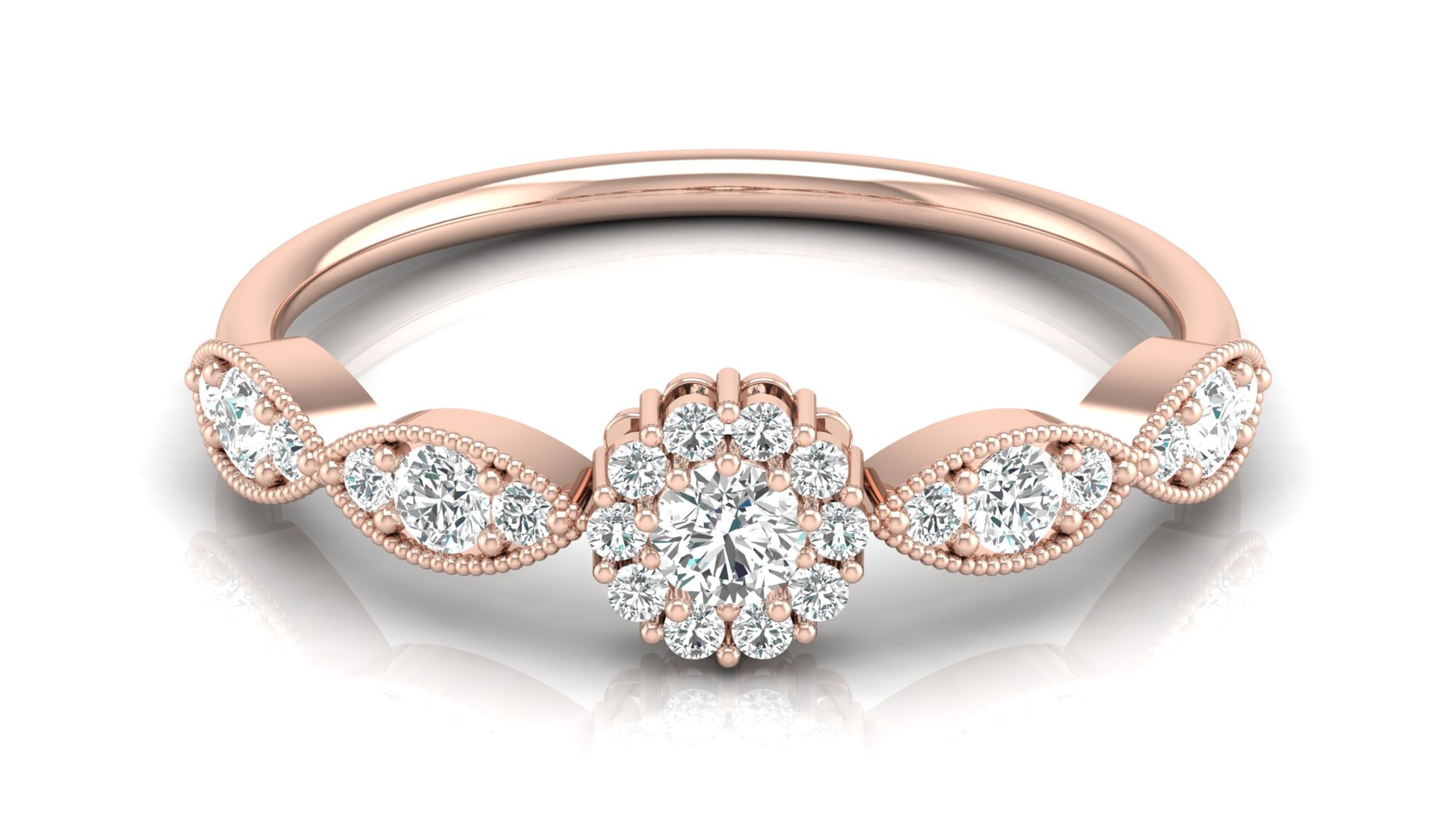 Carousel Floral Frost Diamond Ring 3