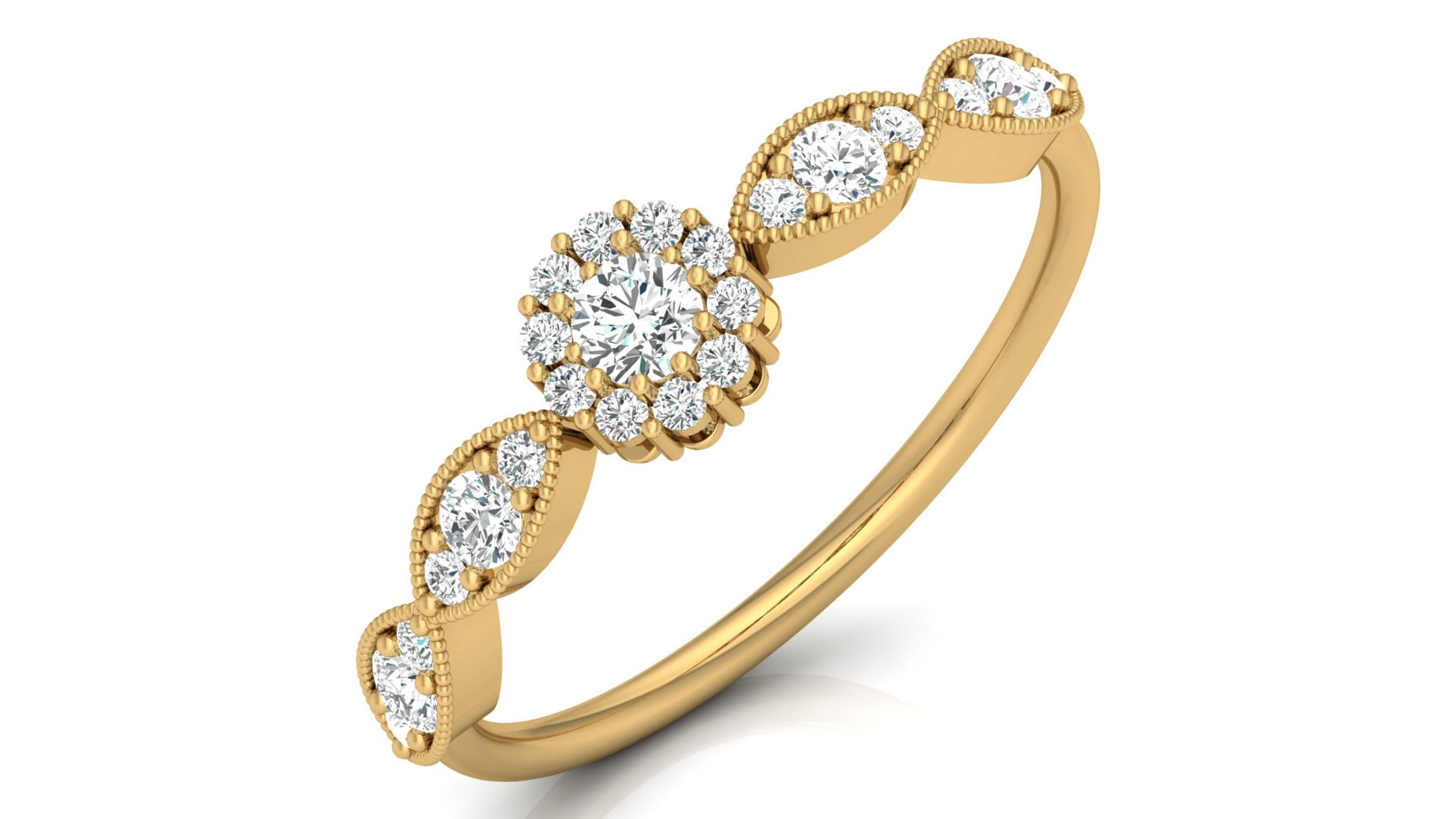 Carousel Floral Frost Diamond Ring 2