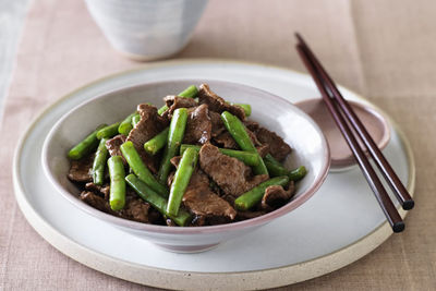 Black Pepper Lamb and Green Beans