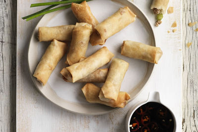 Chicken and Celery Spring Rolls