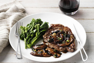 Steak with Mushroom Sauce