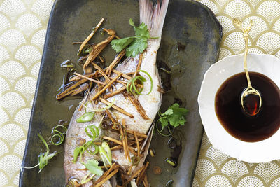 Steamed Whole Fish with Ginger and Soy