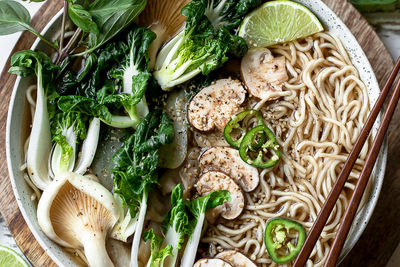 Greens Noodle Soup