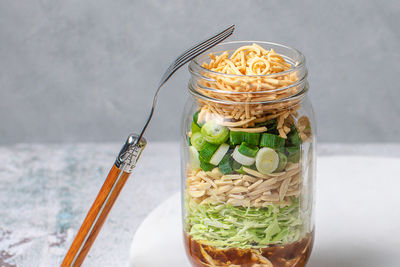 Crispy Noodle Salad in a Jar