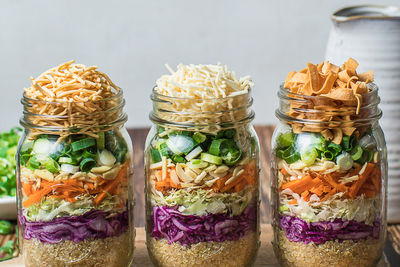 Crispy Noodle Salad with Quinoa in a Jar