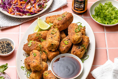 Cabbage and Pork Croquettes with Teriyaki Sauce