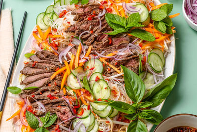 Vermicelli Noodle Salad with Sliced Steak