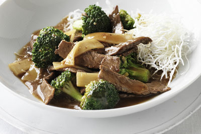 Beef with Broccoli on Crispy Noodles