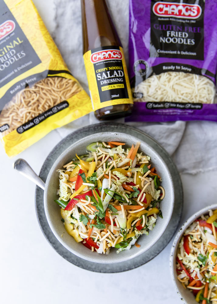 Crunchy Vegetable Rice Noodle Salad - Familystyle Food