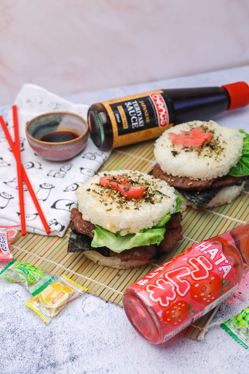 Teriyaki Steak Sushi Burger - The Flavor Bender