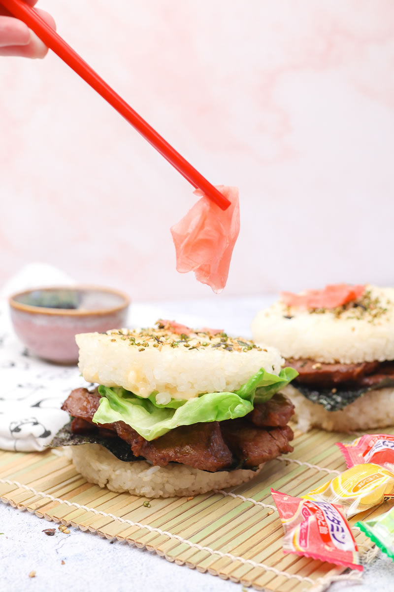 Teriyaki Steak Sushi Burger - The Flavor Bender