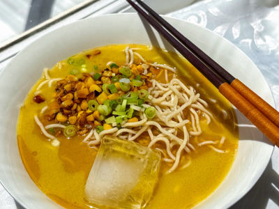 Corn Broth Noodles (on Ice)