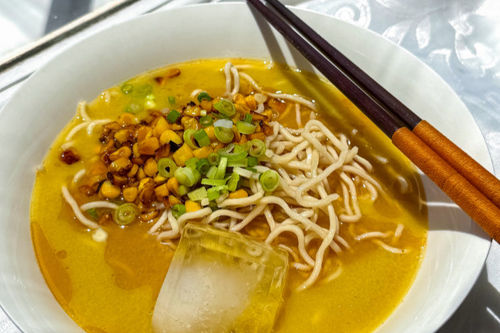Corn Broth Noodles (on Ice)