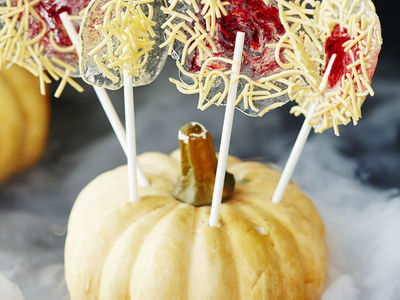Homemade Fright Night Lollypops