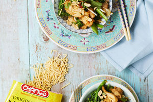 Crispy Fried Chicken Noodle Salad