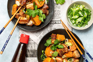 Hoisin Pork and Pumpkin Bake