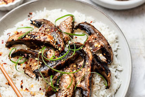 Portobello Mushroom Steaks in Hoisin Sauce