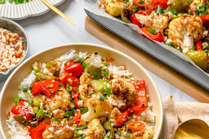 Kung Pao Cauliflower Tray Bake