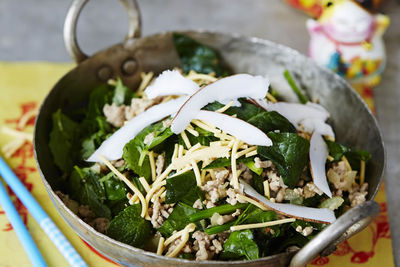 Pork, Spinach and Coconut Noodle Salad recipe from Changs