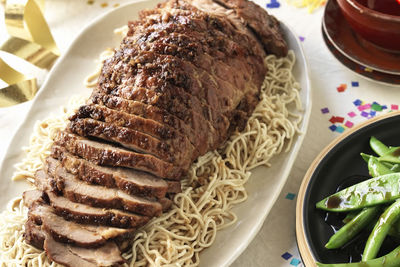 Ginger and Hoisin Glazed Pork recipe from Changs