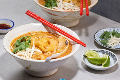 Super Lo-Cal Noodle Chicken Laksa recipe from Changs