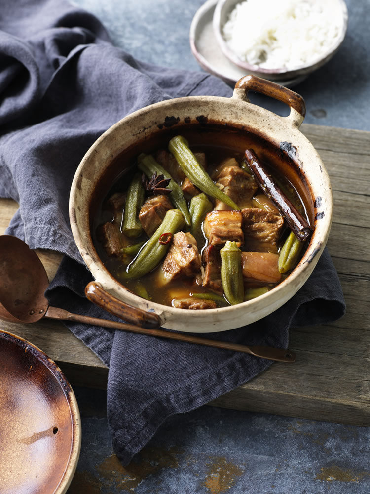 Pork Belly Hotpot With Okra