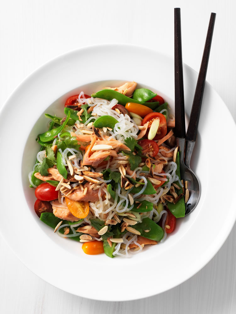 Smoked Trout and Snow Pea Noodle Salad