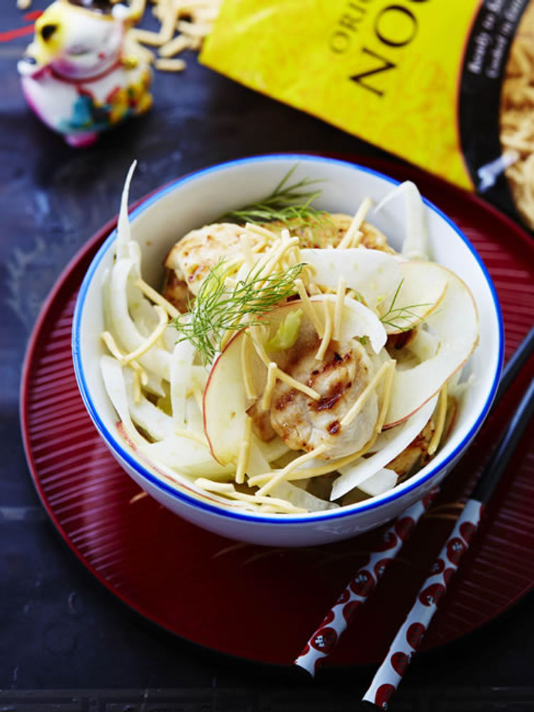 Coconut Chicken with Apple and Fennel Slaw