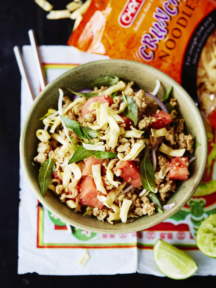 Chicken and Watermelon Noodle Salad