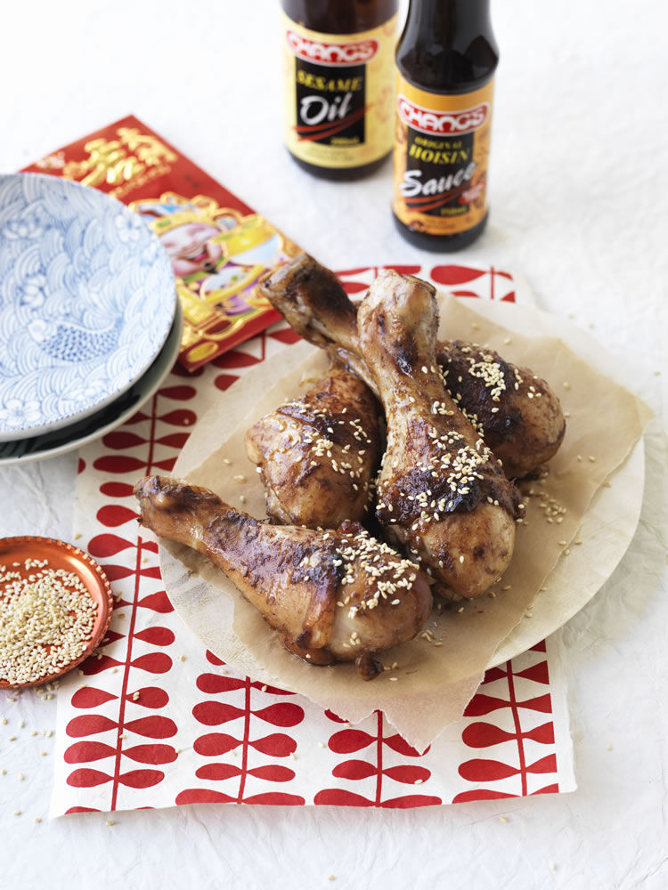 Hoisin and Honey Baked Chicken Drumsticks