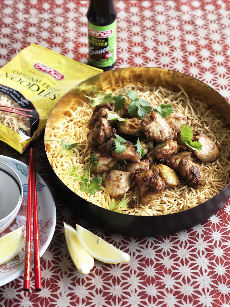 Malaysian Fried Chicken Noodle Salad